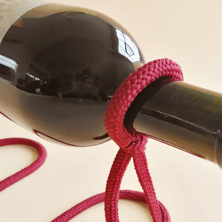 Suspended Rope Wine Bottle Holder